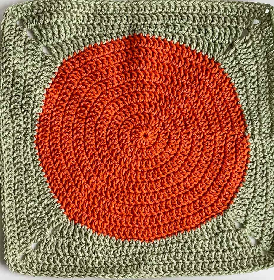 Tiger crochet square process