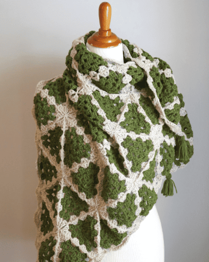 Emerald Isle Shawl by Fiber Flux