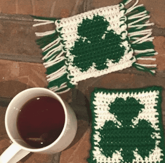 Lucky Shamrock Coasters by Juniper & Oakes