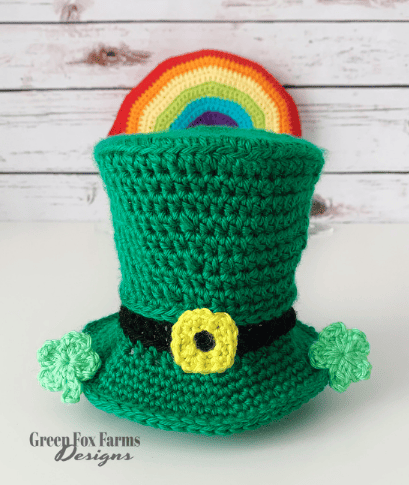 St. Patricks Day Crochet Newborn baby Leprechaun Hat by Green Fox Farm Designs