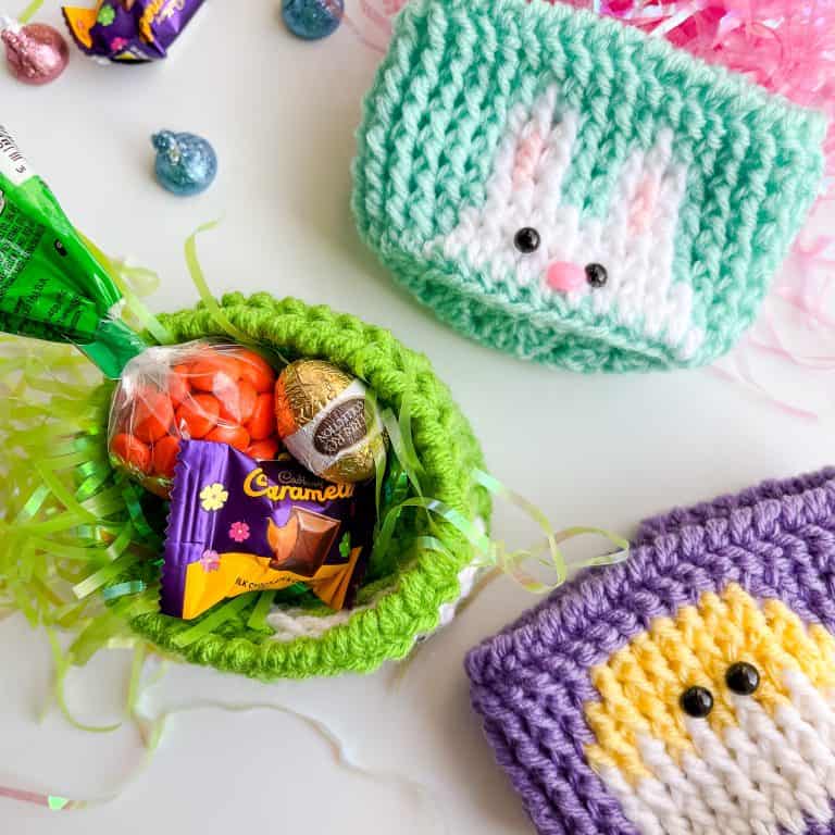 Crochet Easter Basket set of 3