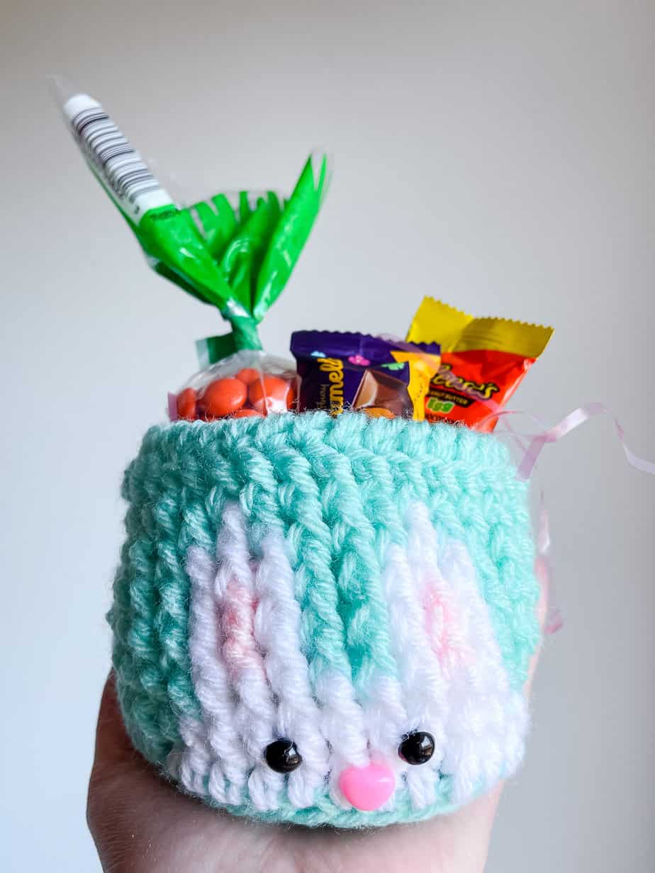 Bunny Easter mini crochet basket