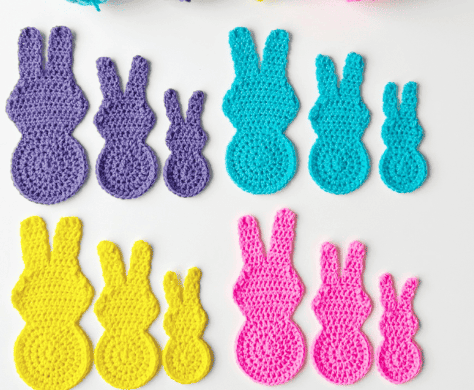 Peeps Bunny Applique by Lovable Loops