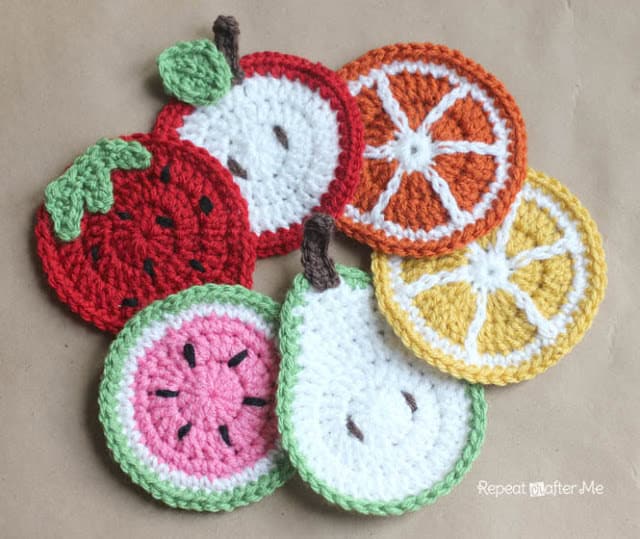 Fruit Coasters Collection by Repeat Crafter Me