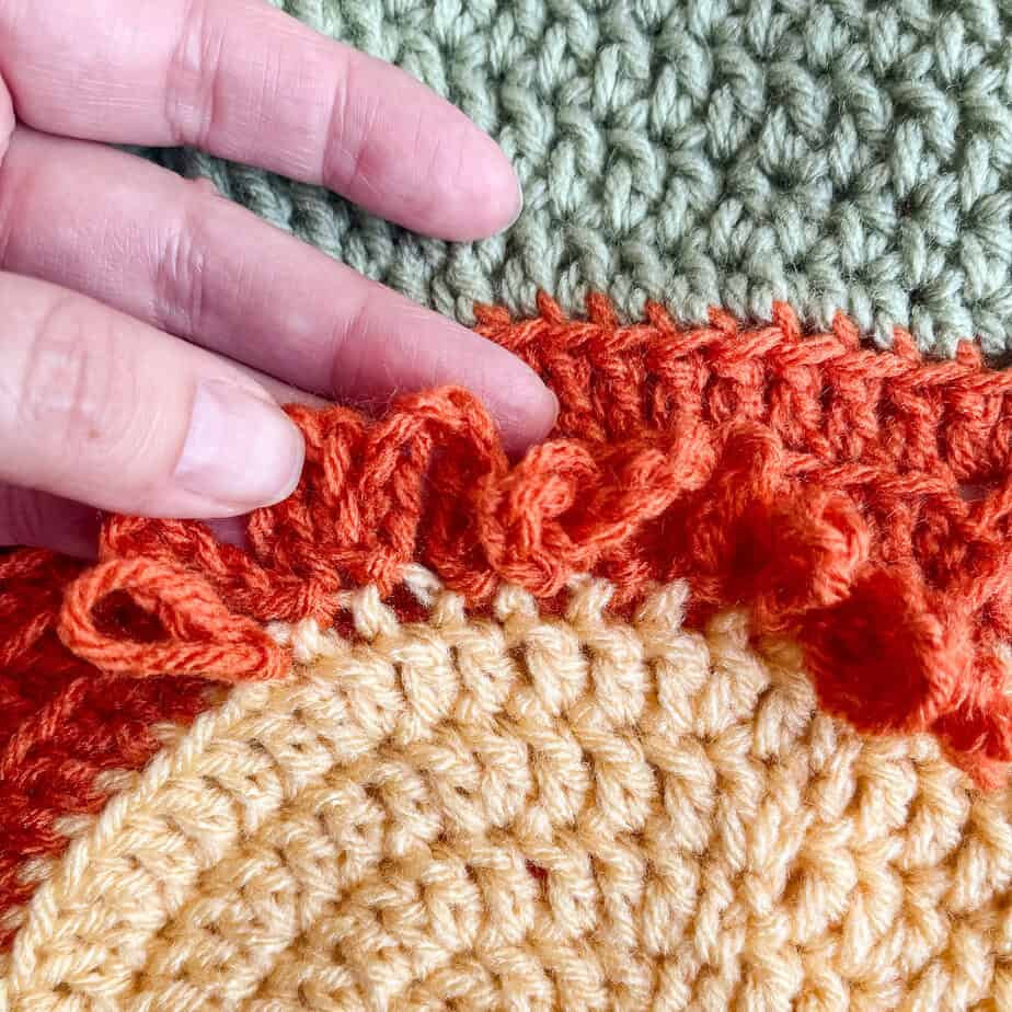 Lion's mane crochet process