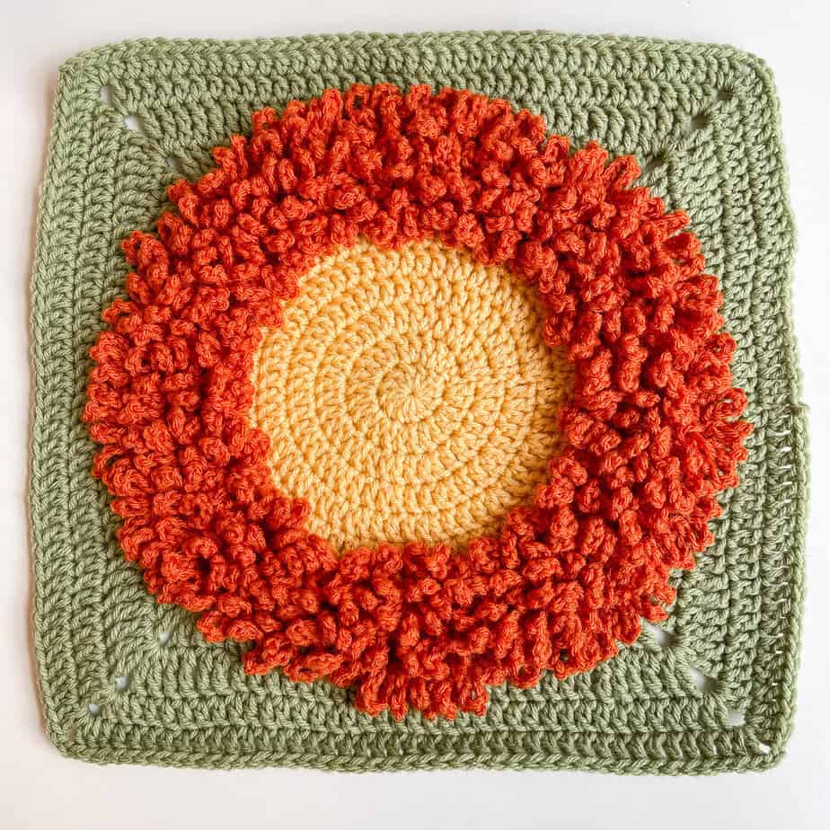 The Lion Crochet Square free blanket square pattern