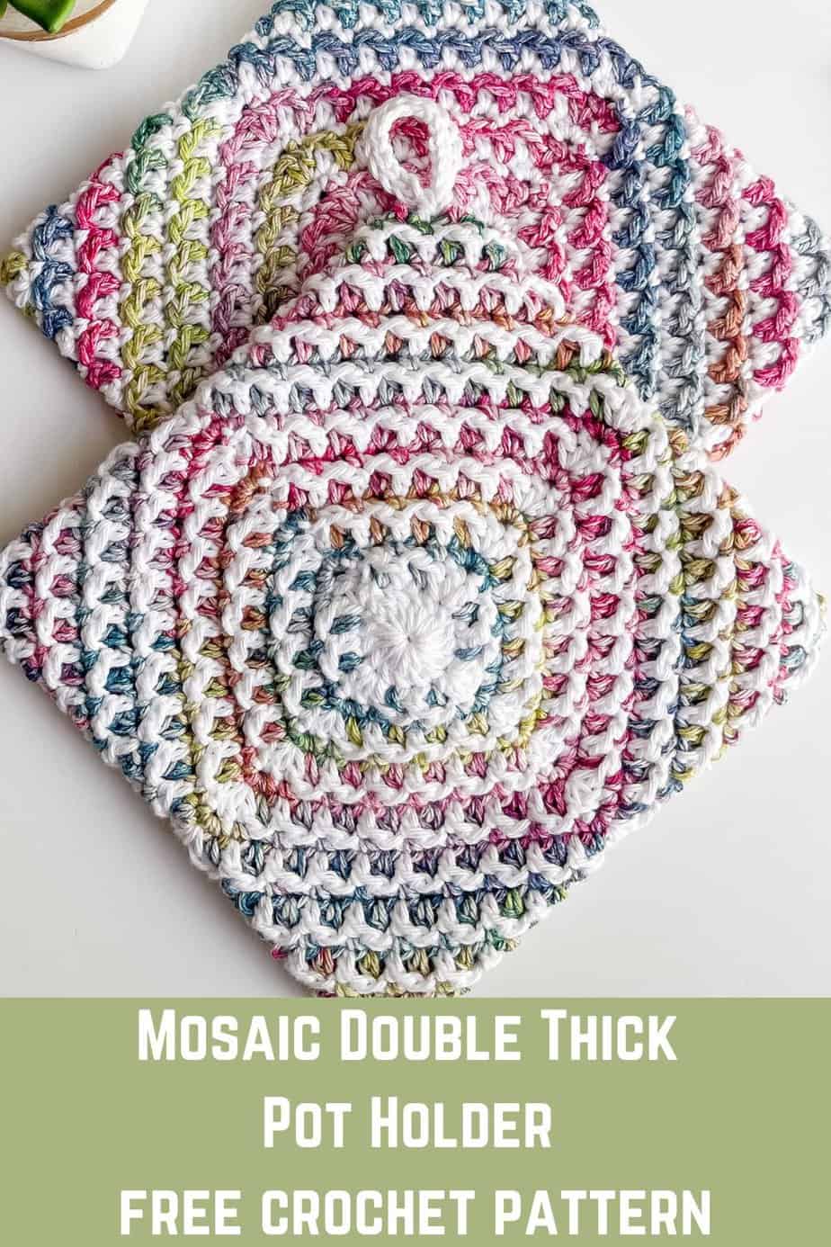 crochet double thick pot holder pattern