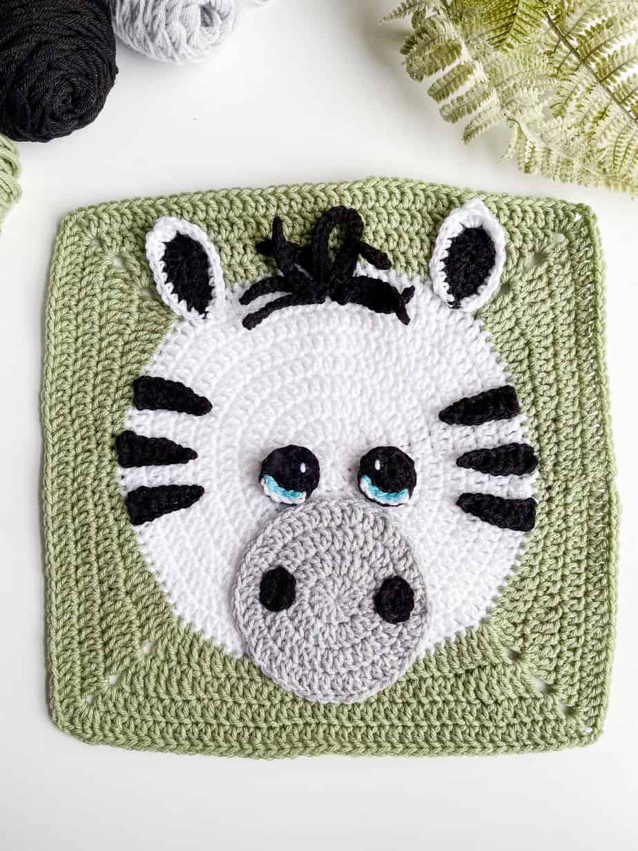 Zebra Square free crochet pattern