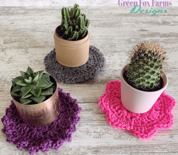 Sweet Stripes Coasters by Green Fox Farm Designs