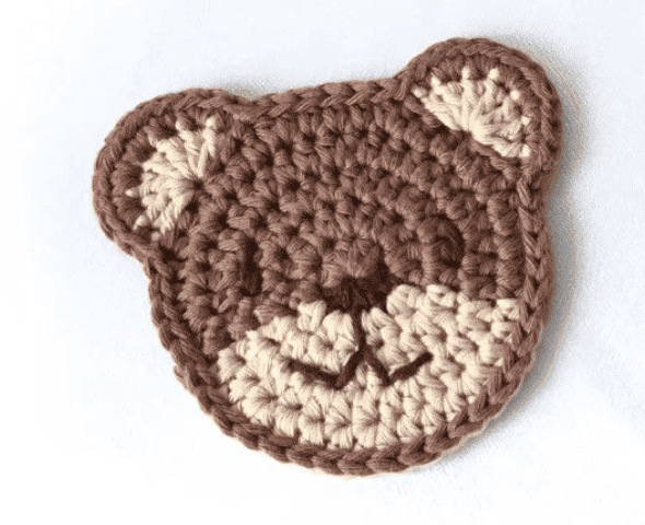 Teddy Bear Coaster free crochet pattern by Hooked on Patterns