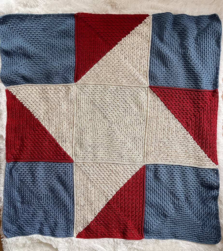 Star Granny Blanket free crochet pattern