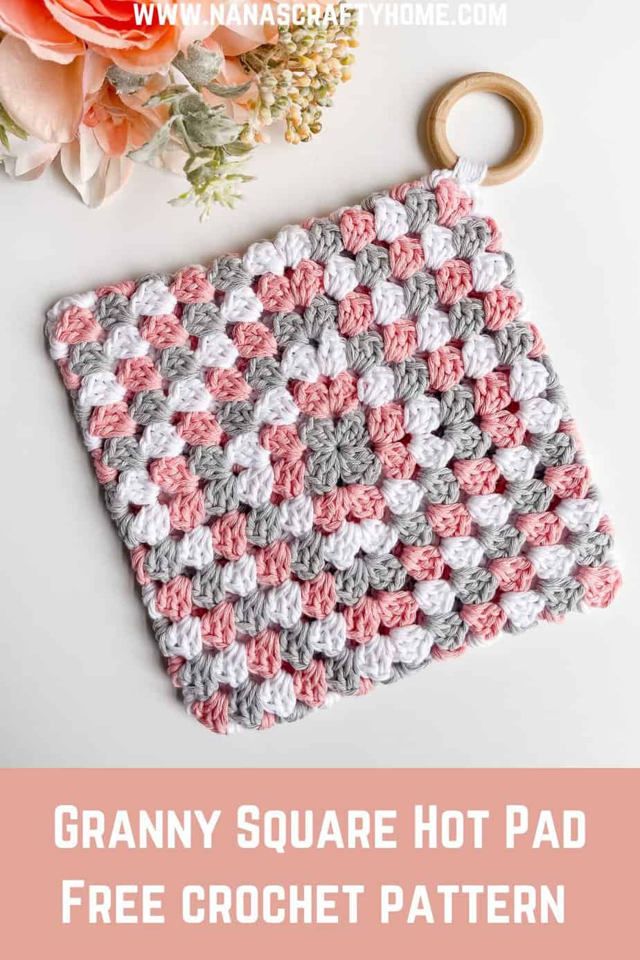 Granny Square Double Thick Crochet Hot Pad Pattern