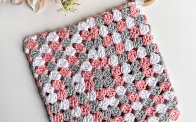 Crochet Hot Pad Pattern made from a Beginner Granny Square!