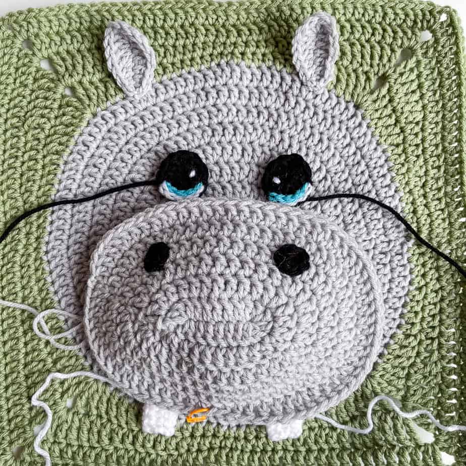 Hippo Square process before sewing