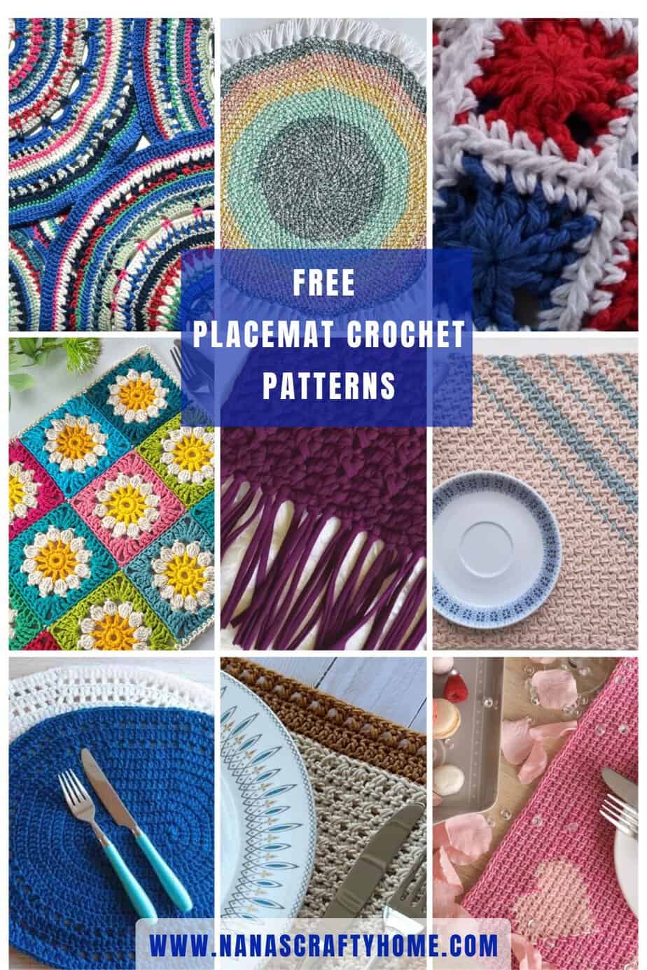 20 + Free crochet placemat patterns