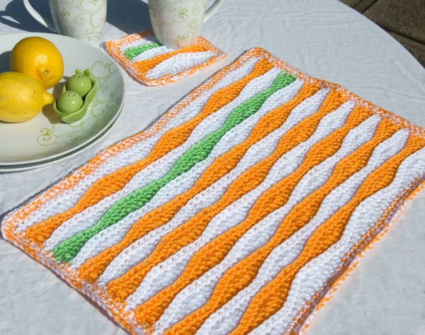 Summer Waves Crochet Placemat by Moogly