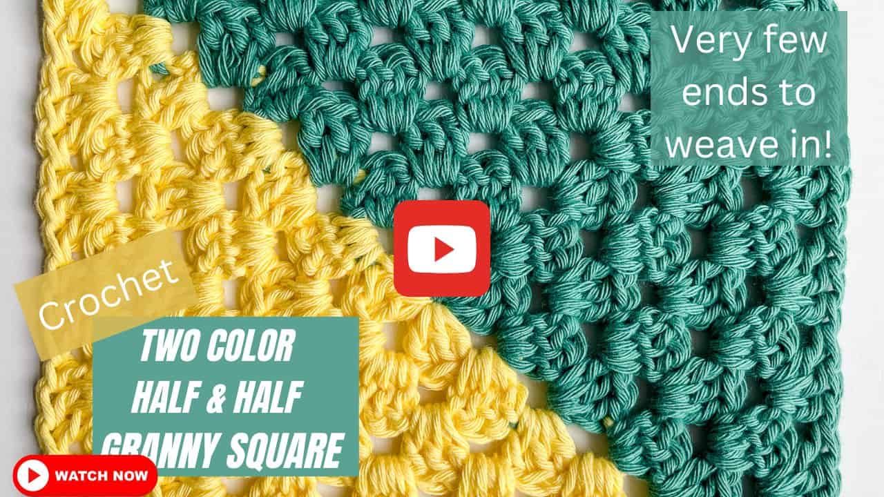 Two color Granny Square Youtube thumbnail