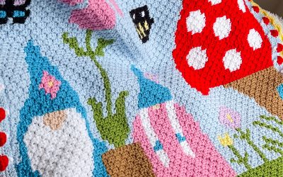 Gnome Crochet Summer Home Blanket Free C2C Pattern!