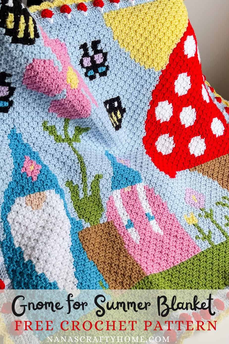 Gnome for Summer C2C Blanket free pattern