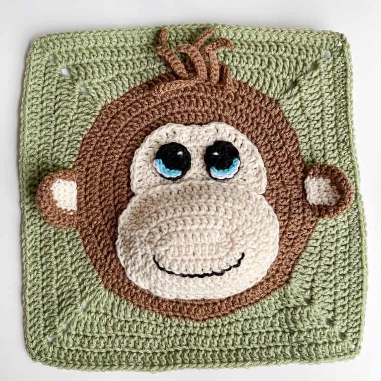 Crochet Sloth Square free pattern