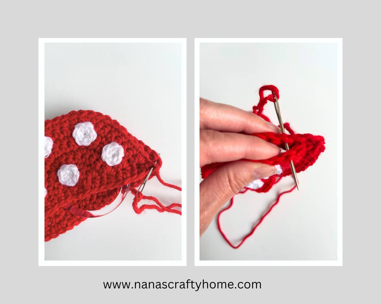 mushroom towel topper sewing panels