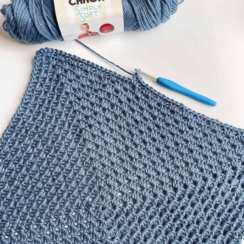 Star granny square blanket process