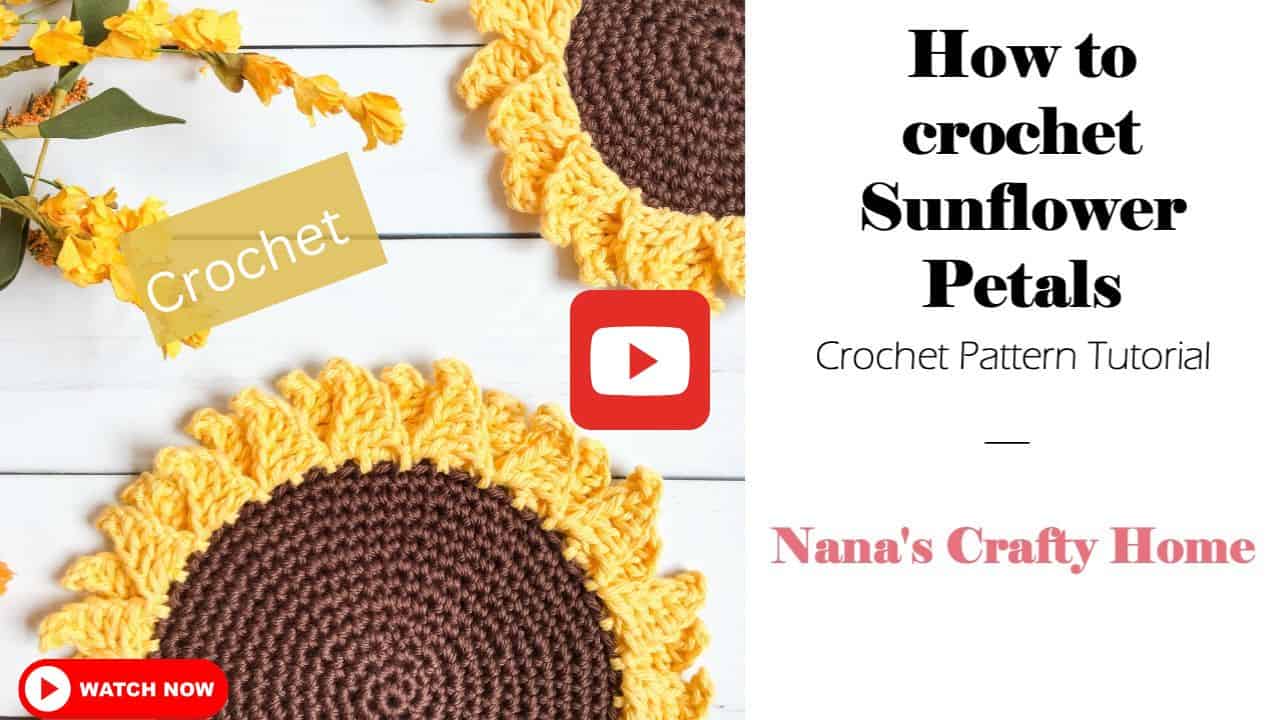 Crochet sunflower petal tutorial