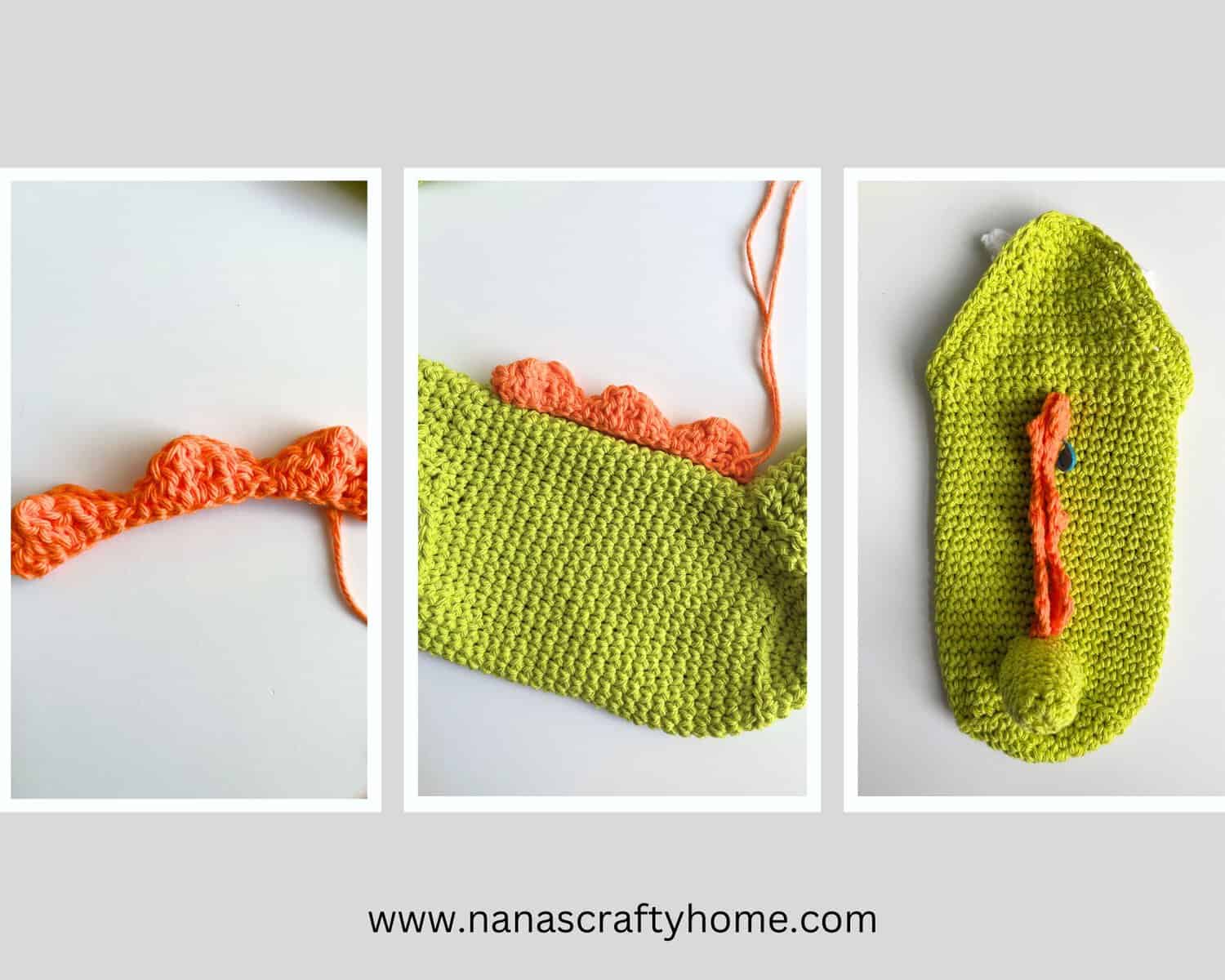 sew back spines on monster crochet bottle holder