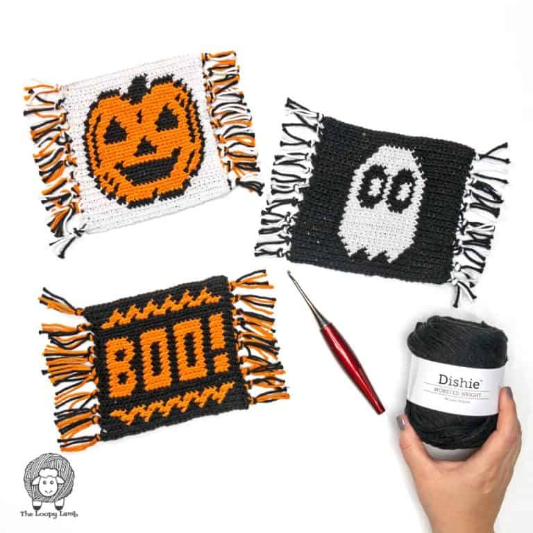 Halloween Mug Rug Patterns by The Loopy Lamb