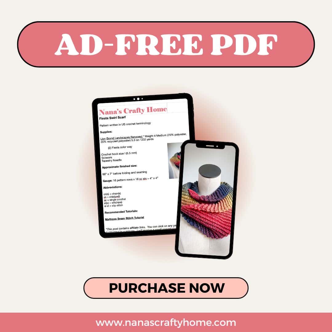 Fiesta Swirl Scarf ad-free PDF graphic