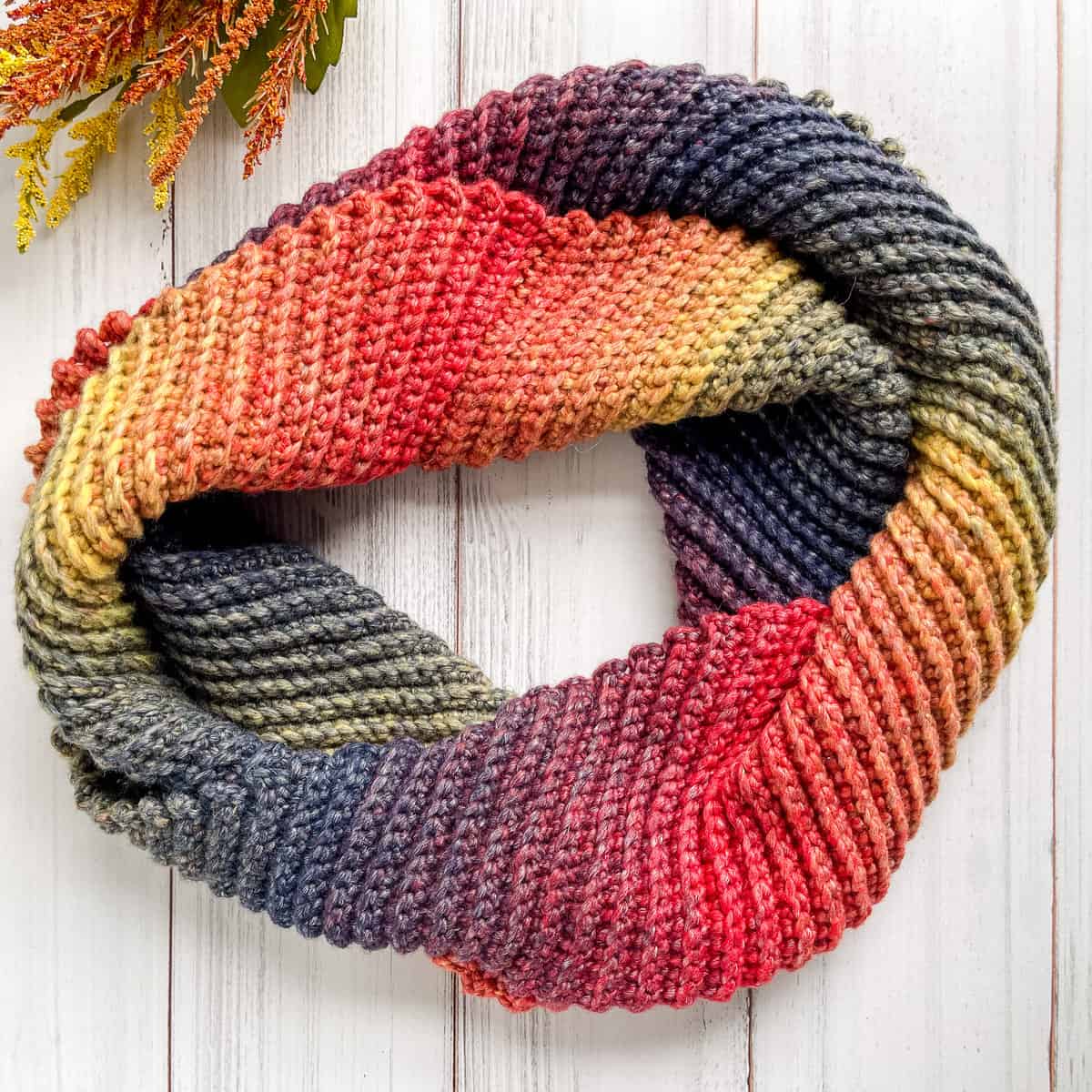 Fiesta Swirl Infinity Scarf free crochet pattern
