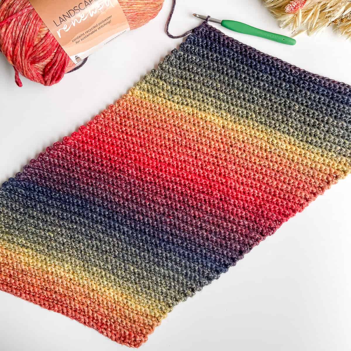 Infinity crochet scarf process