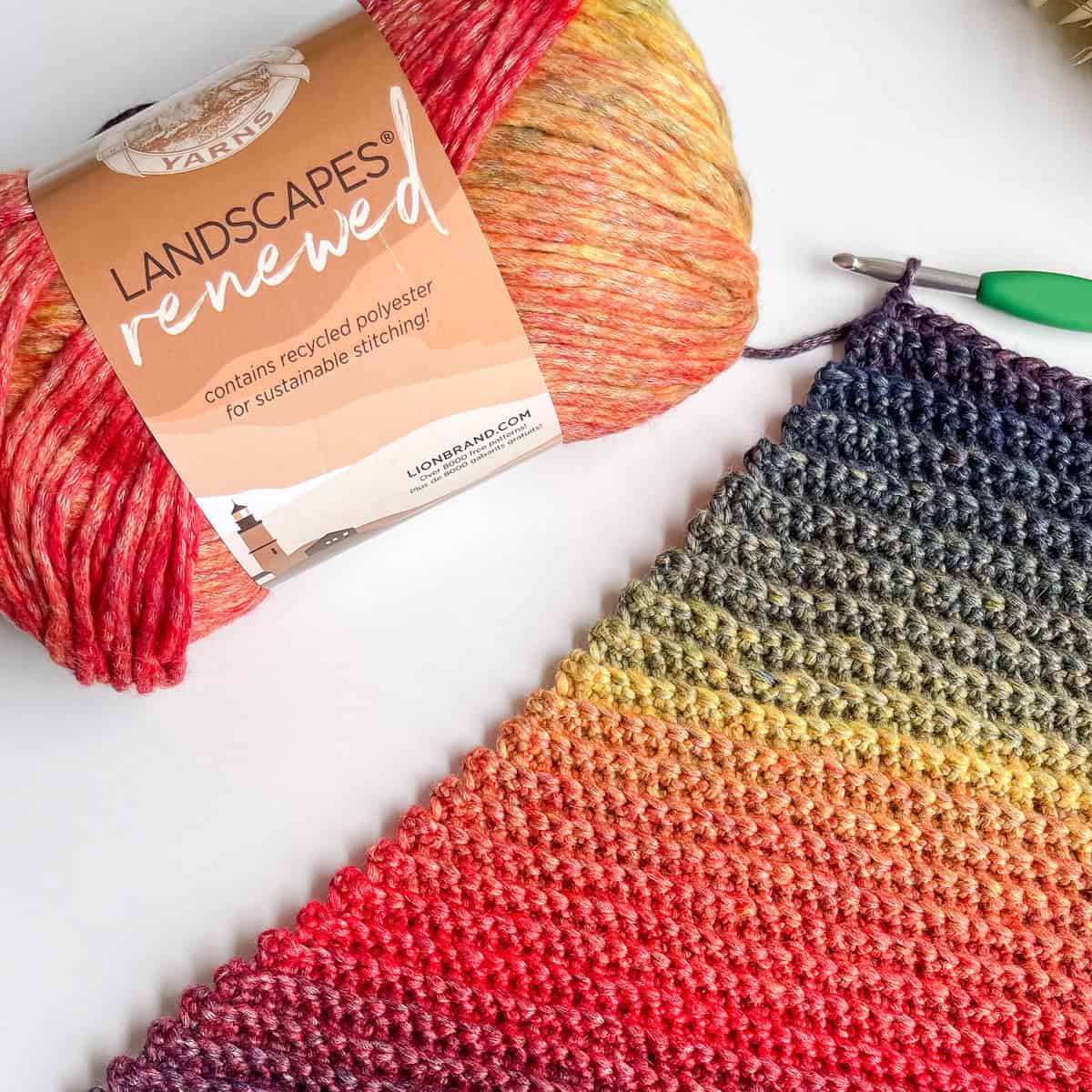 crochet infinity Fiesta Swirl Scarf process