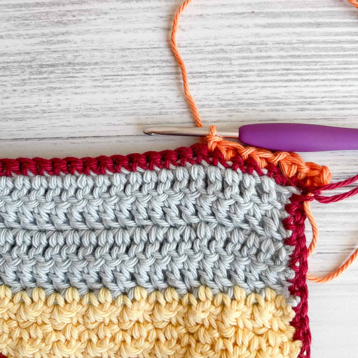 Autumn Rhapsody Crochet Shawl border process