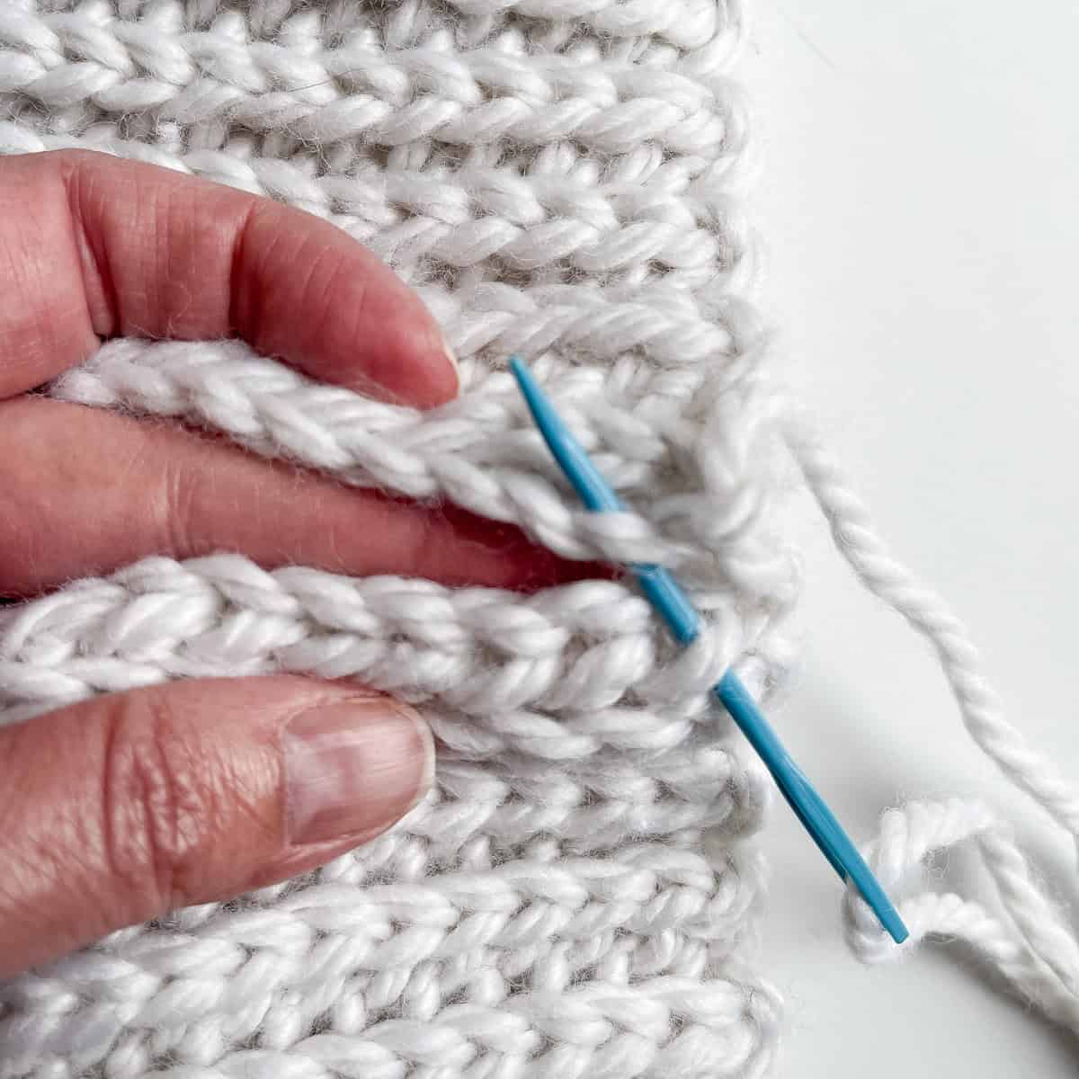 seaming process for cherish bulky crochet hat