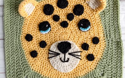 Crochet Leopard Square | Wildlife Animal CAL Part 10