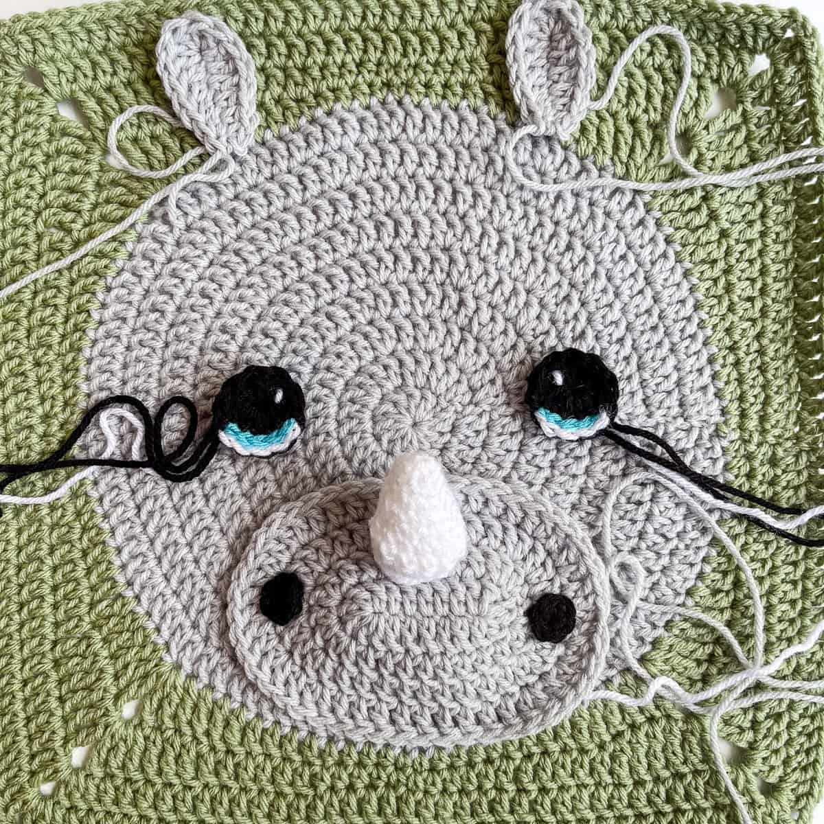 Rhino Square appliques