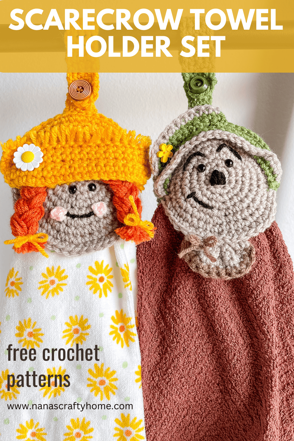 Scarecrow Towel Topper pattern Set