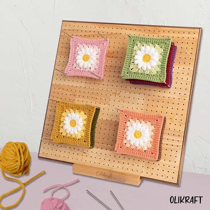 photo credit Olikraft Granny Square Blocking Board