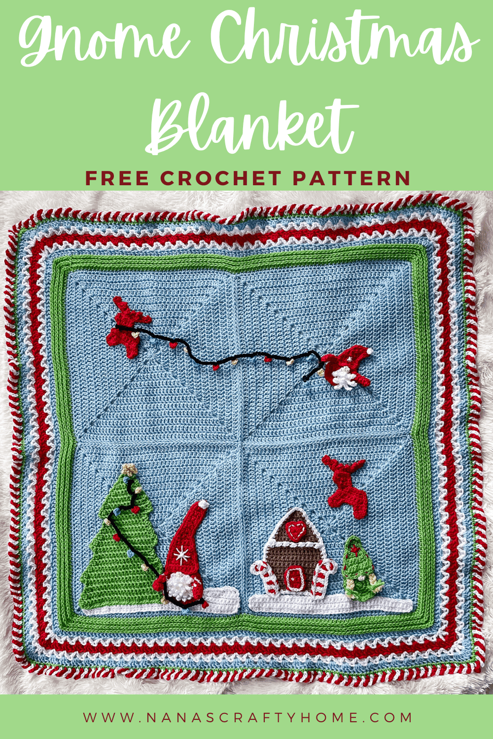 Christmas Gnome Crochet Pattern Blanket