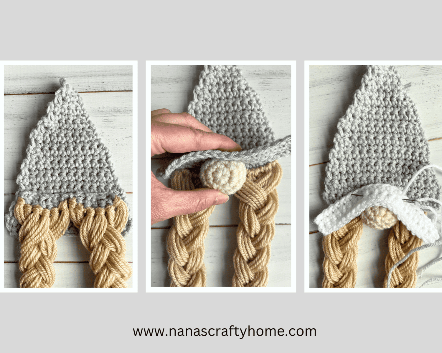 Pilgrim Girl Gnome Sewing process