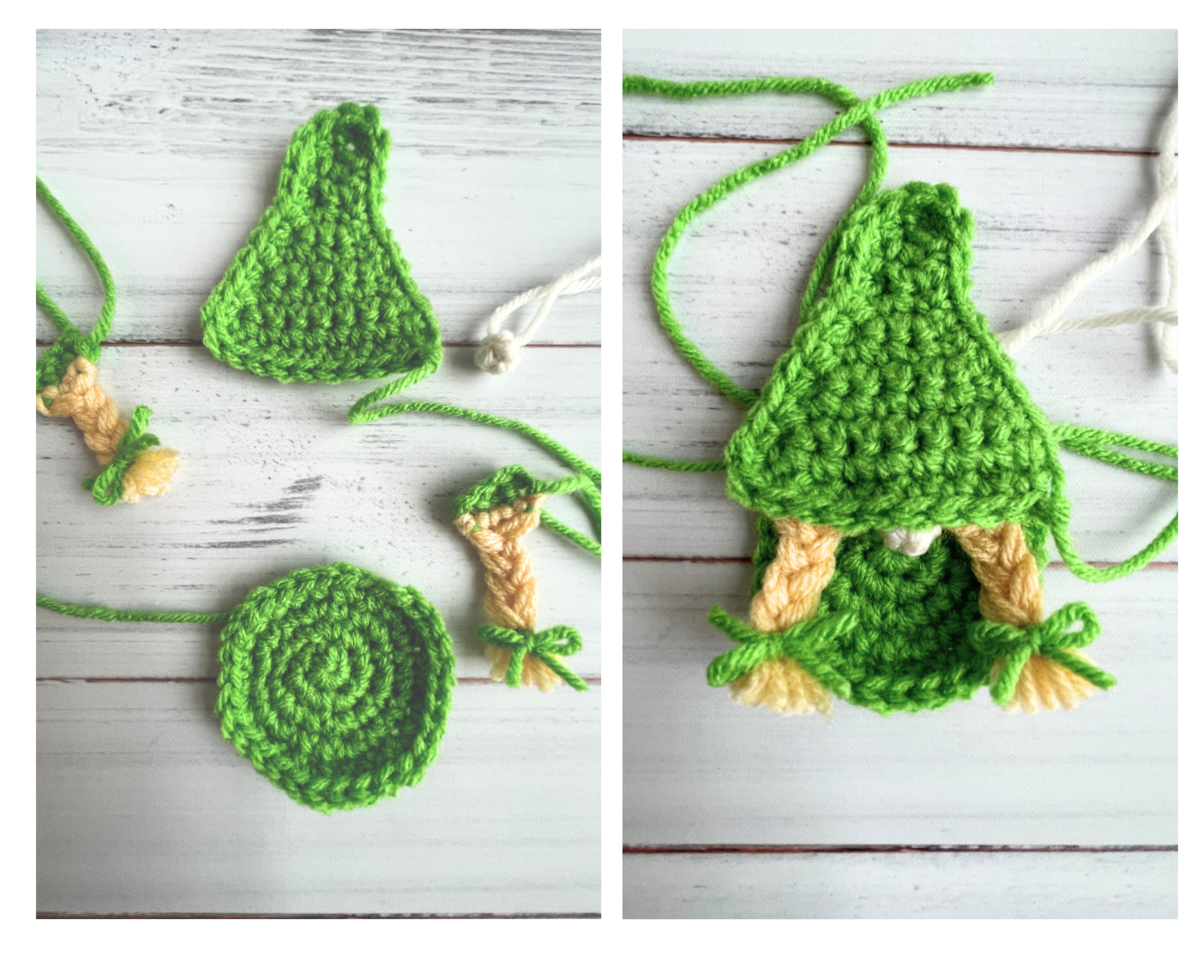 Girl Gnome crochet process
