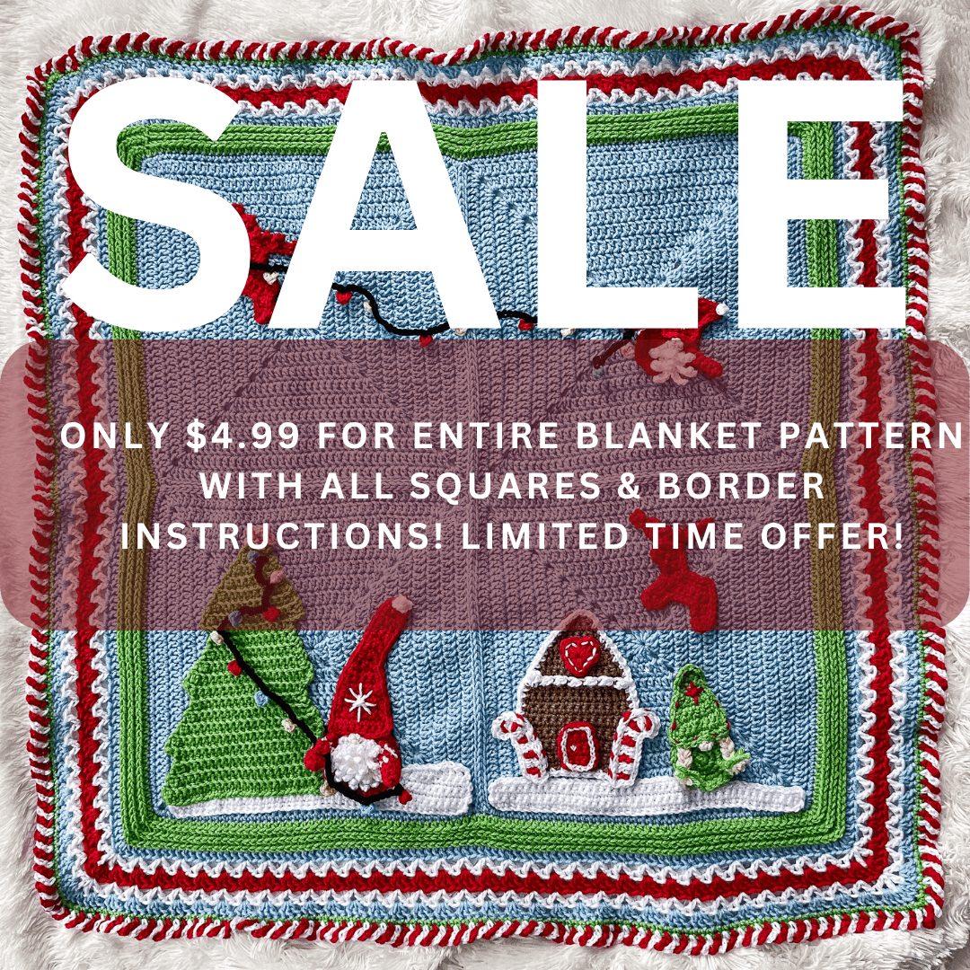 Christmas Gnome Squares Blanket sale graphic