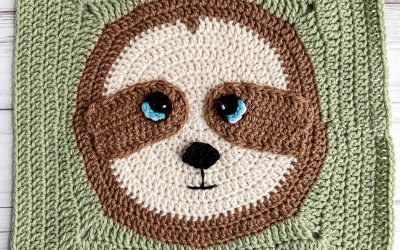 Crochet Sloth Square | Wildlife Animal Blanket CAL Part 12