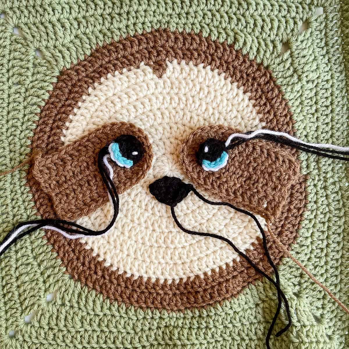 sloth Square applique process