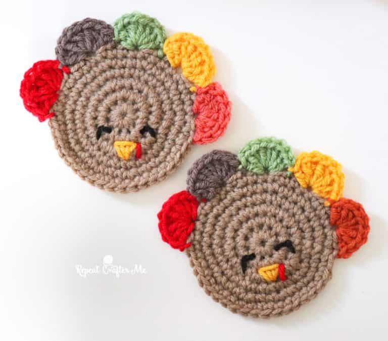 Turkey Coasters by Repeat Crafter Me