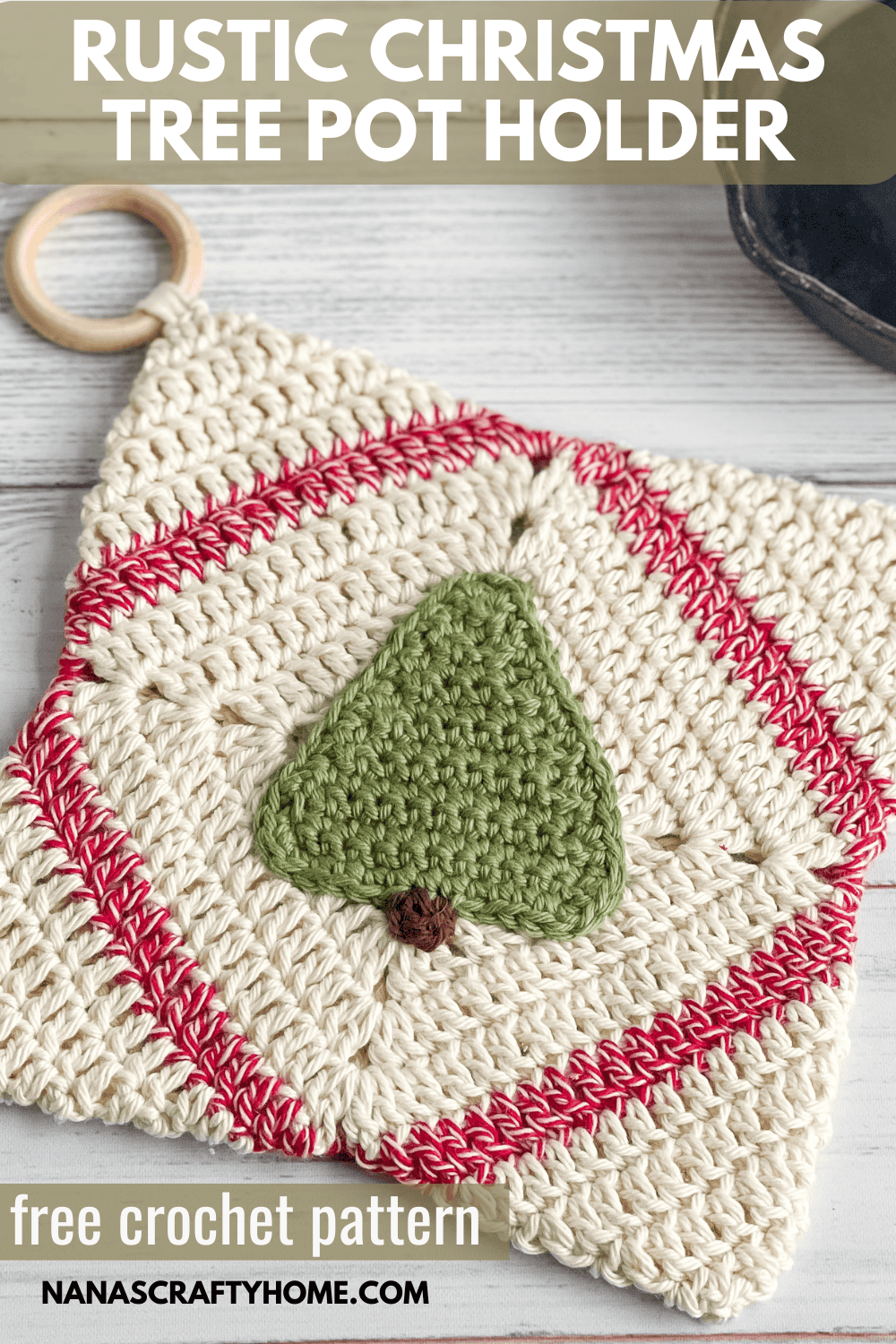 Crochet Christmas Tree Pot Holder free pattern