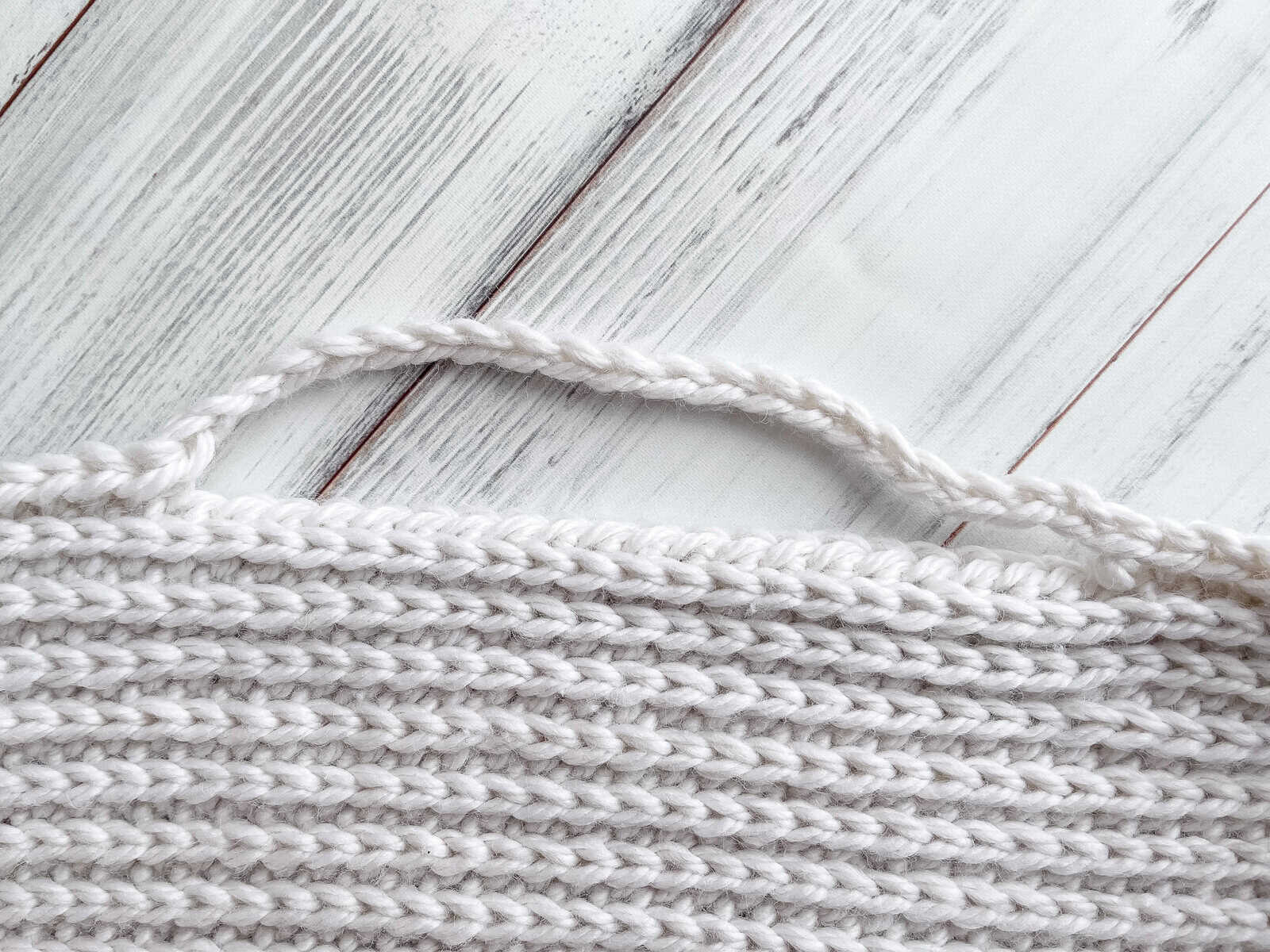 crochet chunky scarf armhole process