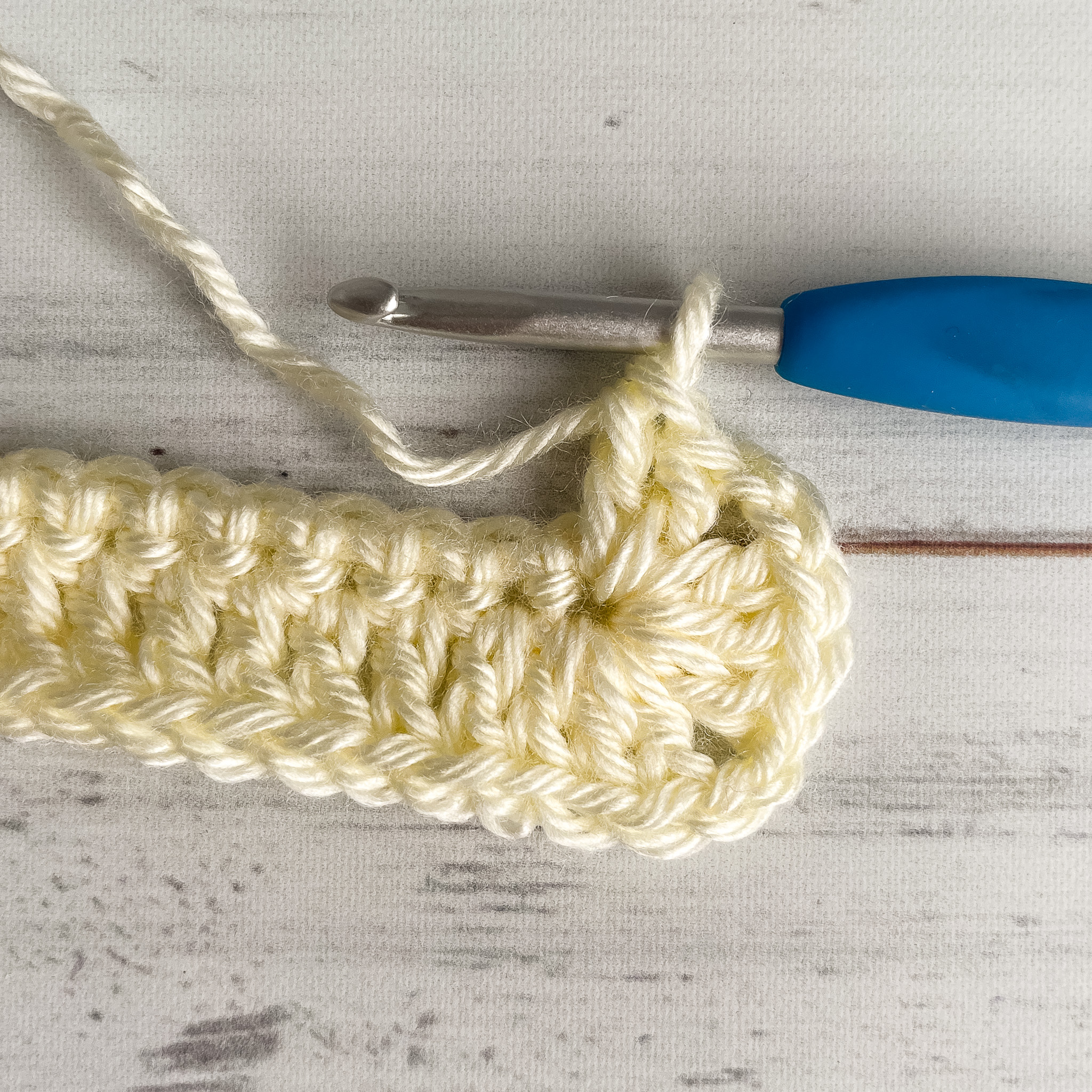 DC All Day Rectangle Blanket row 2 corner process