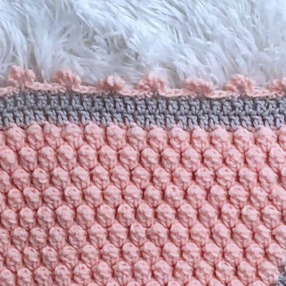 Cross Baby Blanket close up